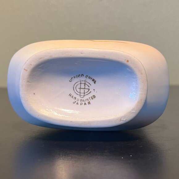 Vintage UCAGCO CHINA Hand Painted Japan Pitcher Vase Purple Flower ~ Gold Edging - Picture 11 of 14